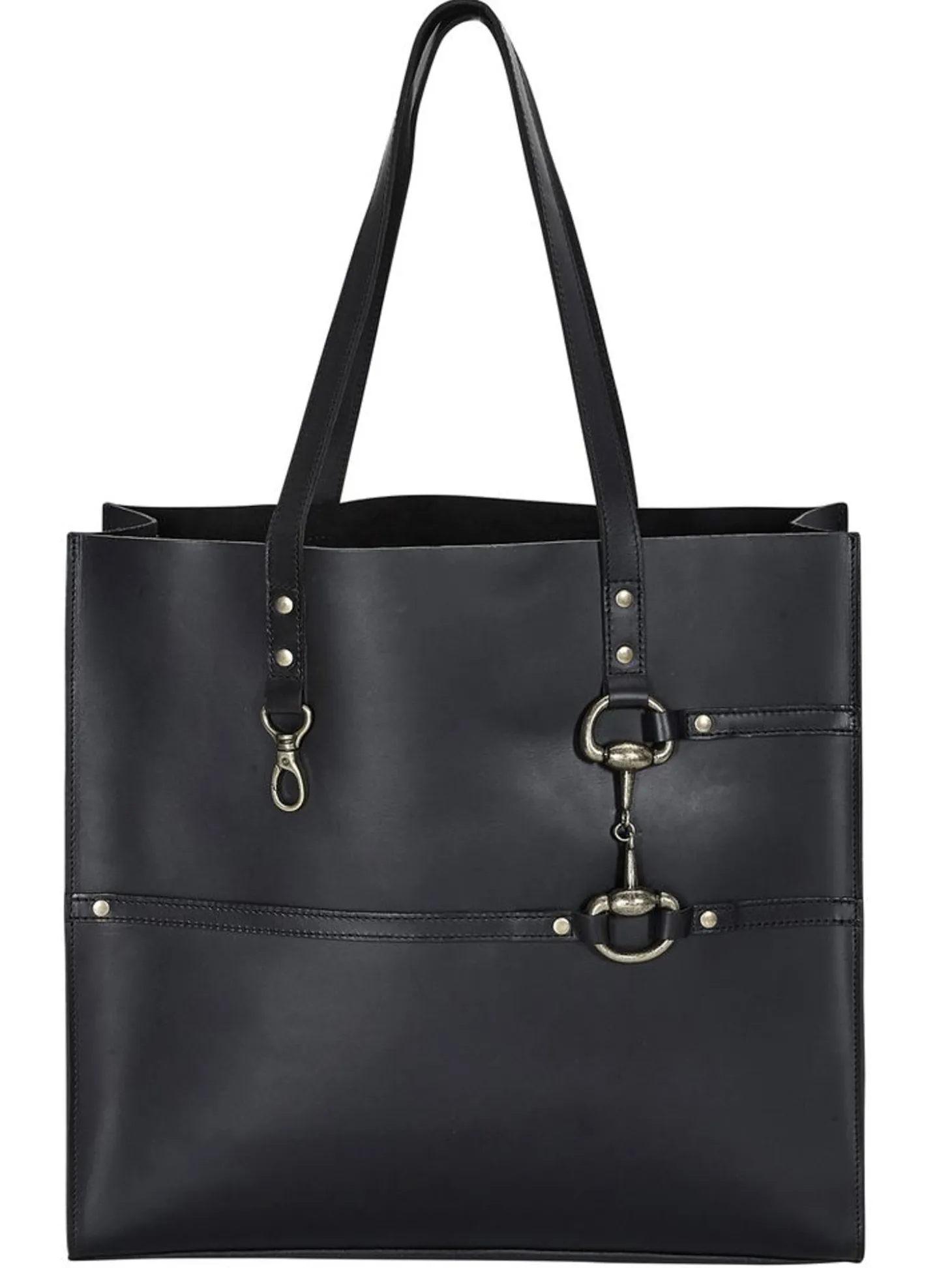 Snaffle Bit Leather Tote Bag