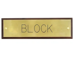 Stall Plate Mounted on Walnut Plaque