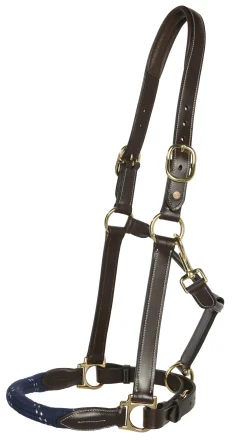 Suffolk™ Leather & Rope Halter with Lead