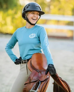 TKEQ Ladies’ Crest Sustainable Long Sleeve Shirt