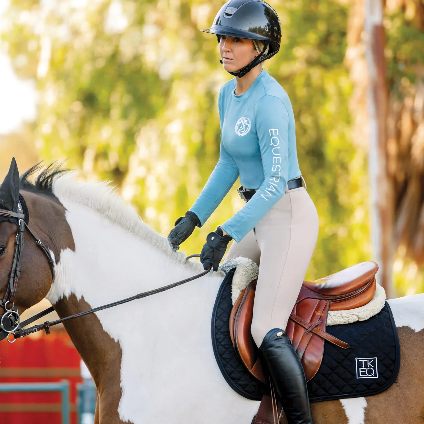 TKEQ Ladies’ Crest Sustainable Long Sleeve Shirt