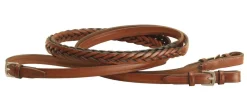 Tory Leather Company 5/8" x 60" Five-Plait Braided English Reins with Buckle Bit Ends
