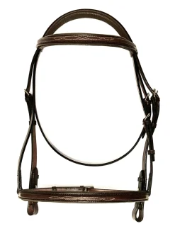 Tory Leather Company Raised Padded Fancy-Stitched Bridle