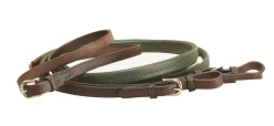 Tory Leather Company Rubber Grip Leather Reins with Buckle Ends