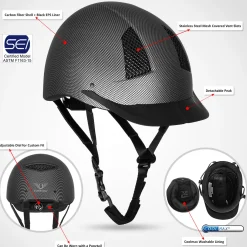 TuffRider® Starter Carbon Fiber Print Helmet