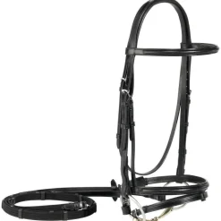Vespucci Plain Raised Dressage Bridle with Flash