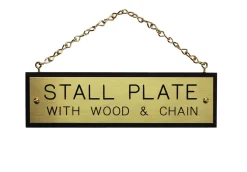 Walnut Plaque with Brass Chain